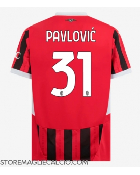 AC Milan Strahinja Pavlovic #31 Maglia Gara Casa Repliche 2024-25